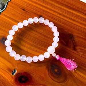 Rose quartz crystal bracelet